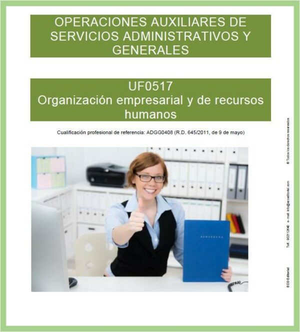 UF0517 Organización empresarial y de recursos humanos